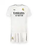 Real Madrid Home Kit Trikot und Shorts Saison 24/25, Weiß, 10 Years, Replik Shirt Mit Offizieller Lizenz