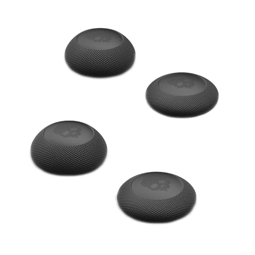 Skull & Co. Convex Thumb Grip Caps Joystick Cap Analog Stick Cap Thumbstick Grip Cover for Nintendo Switch Pro Controller & PS5 / PS4 / Slim/Pro Controller - Black, 2 Pairs (4pcs)