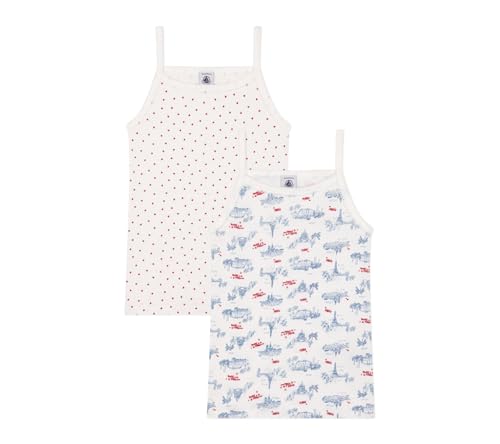 Petit Bateau Mädchen A0D32 Hosenträgerhemden, Variante 1, 3 Jahre (2er Pack)