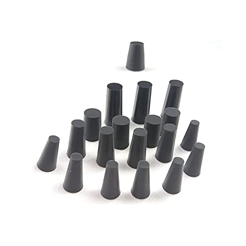 TULDYS Konischer Stopfen aus Silikonkautschuk, konisches Rohr, Abdecklochstopfen, Schwarze Stopfen, Endabdeckkappen, Hochtemperaturstopfen (Color : 4.5x8.5x16mm, Size : 10pcs)