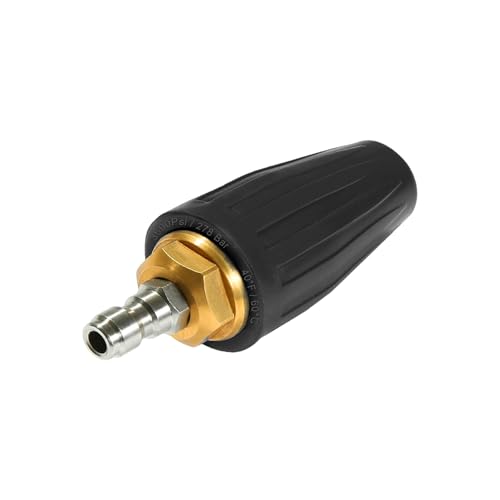Drehbare Turbo Düse Universal für Wasser Hochdruckreiniger, 3600 PSI 250 bar,1/4 Quick Connect Rotating Turbo Hochdruckreiniger Pistole Düse Zubehör(SAND DR BRUSH) (Black = schwarz)