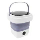 Tragbare Waschmaschine, Faltbare Mini-Waschmaschine, 12L Waschmaschine mit großer Kapazität für Wohnungen, Wohnheime, Wohnmobile, Hotels, Lila