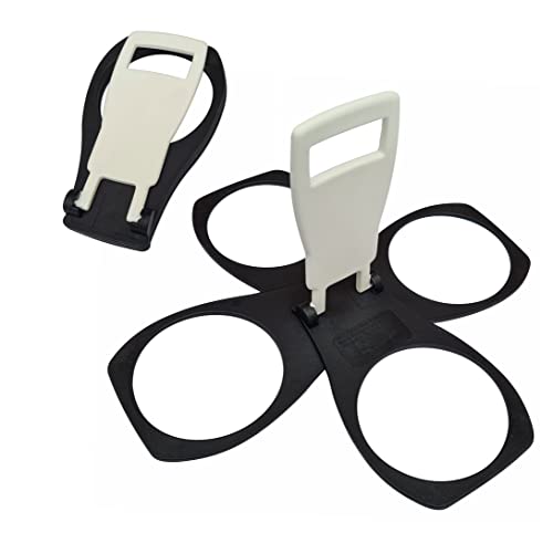 CarryAround Zusammenklappbarer Becherhalter [Made in UK] [Schwarz] zum Mitnehmen von Kaffee, Softdrink, Pint Bier, Getränkehalter, stabil, wiederverwendbar, Taschengröße, Festival, Sport, Gigs