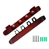 Mbiyhgta Pool Cue Rack - 4 Cue Clips Hartholz Billard Pool Cue -Rack - Wandmontierter Holzregal für Pool -Cue -Sticks, Billard -Stick -Wandregal, stilvolles und robustes Poolzubehör