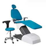 4 Teile/Satz Dental Unit Stoffstuhl Abdeckung, Stretch Stuhlhusse Bezug, Elastisch Schutzhülle Polyurethanfaser Kopfstütze Rückenlehne Schutz Zahnarzt Ausrüstung,Blue (Color : C)