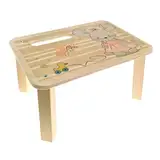 Hess Holzspielzeug 30372 - Fußbank aus Holz, Maus Ella, Tritthocker für Kinder, handgefertigte Dekoration für Baby- & Kleinkinderzimmer