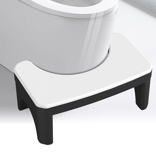 Toilettenhocker Erwachsene, Fußhocker für Badezimmer, Toilette Töpfchen Hocker Klohocker mit Rutschfesten FüßEn Kniebeugen Hilfe Hocker PortableToiletten Hocker, WC Hocker Erwachsene und Kinder