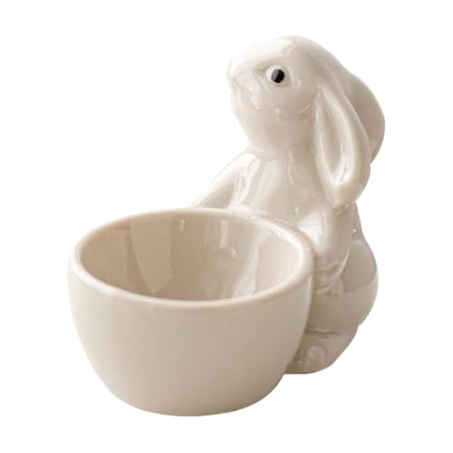 Eierbecher - Eierbecher Tür | Halter für Kaninchen Dekoration Becher | Eierbecher aus Keramik | Vintage Einrichtungshaus | DECORE TIERE CERAMICA | Cer Cup
