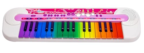 My Music World Girls Keyboard, 32 Tasten, 8 Demos, 6 Rhythmen, 45x13cm, Musikinstrument für Kinder, ab 3 Jahren