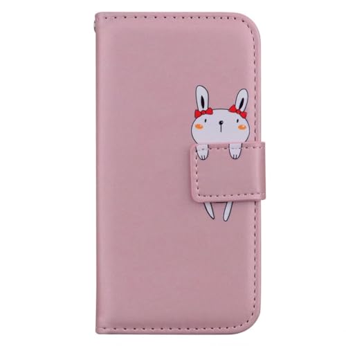 Miagon Tier Flip Hülle für Samsung Galaxy A55 5G,Brieftasche PU Leder TPU Cover Design mit Ständer Kartenfächer Magnetverschluss Handytasche Wallet Case Cover,Rose Gold