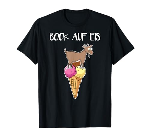 Bock Auf Eis Geschenke Eiscreme Eisdiele Zubehör Herren Eisliebhaber, Männer Eisdealer Eis Liebhaber Eisverkäufer T-Shirt Schwarz Kurzarm Klassische Passform Klein EU 41-50 Sommer
