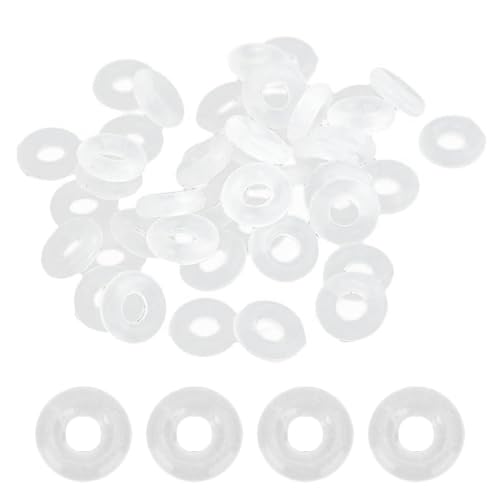 TENGEE 300 Stück Gummi-Stopper,Silikon-Gummi-Stopper,Stopper für Armband,Charm Stopper,Stopper armband,Klare Elastische Silikon Gummi Ring Stopper,für Schmuck，Glasperlen,Handgemachte.Perlen Armband