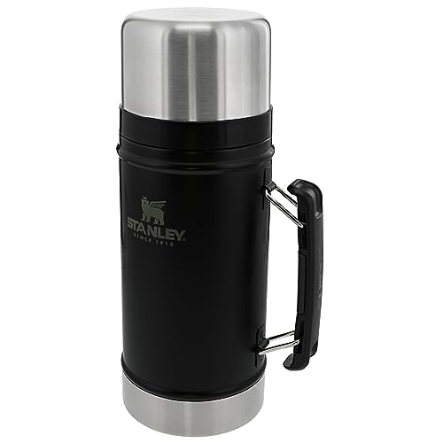 Stanley Classic Legendary Thermobehälter Für Essen 940 ml - Hält 20 Stunden Heiß Oder 24 Stunden Kalt - Edelstahl Warmhaltebehälter - BPA-Frei - Spülmaschinenfest - Matte Black