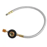 Anwangda Gasherd-Adapter, Schlauchverbinder, Outdoor-Regler, Brenner, flexibler Picknick-Ofenschalter, tragbarer Camping-Schlauchverbinder für Outdoor-Sport, Camping, Wandern, Grillen (Silber)