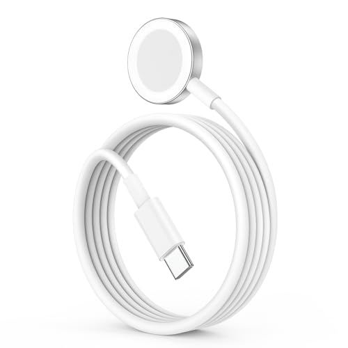 Apple Watch Ladekabel 2M Original, USB C iwatch Ladekabel, Apple Watch Ladegerät Magnetisches Schnellladegerät für Apple Watch Series 10/9/8/7/6/5/4/3/2/1/Ultra/Ultra2/SE