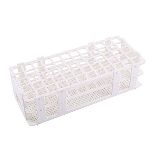 TOPINCN Kunststoff Reagenzglas Gestell Abnehmbar 3 Schichten Labor Lagerung Ständerhalter für 16 mm Durchmesser Rohre 60 Rohre Kapazität Einfach zu montieren/zu zerlegen MEHRWEG VERPACKUNG
