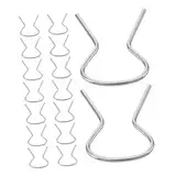 Ciieeo 100 Stück Tür des Tür des Lifters Fenstergriff Kurbelhalterclip Haken Edelstahlclip Türfenstergriff Stützclips Fensterhandle -Retainer -Clip -Sortiment Fenstergriffclip Grau