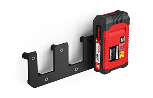 NewGround Designs Akku Wandhalterung geeignet für Einhell 18V Akkus Power-X-Change Akku-Halterung Wandhalter (3 Akkus)