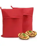 QLEUIFT 2 pcs Mikrowellen - Kartoffel - Herd -Ttasche - Kartoffel - Beutel, Perfekte Kartoffeln Nur in 4-6 Minuten - Rot - 25 * 19 cm