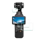 ULBTER Displayschutz Schutzfolie für DJI Osmo Pocket 3 LCD + Objektiv [2+2 Stück] 0,3 mm 9H Härte Gehärtetes Glas Kratzfest Anti-Fingerabdruck Anti-Wasser Anti-Staub