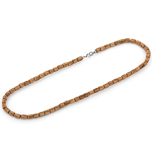 LOCAL LEAGUE Herren Surfer Halskette mit Perlen, Holzperlen für Männer, Freund, Strandurlaub, Australischer Surf-Stil Perlenkette, Tribal, Urlaub, Festival, BEACH Party 46 cm