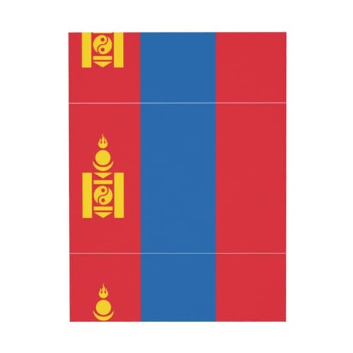 MYGANN Rahmenloses Wandgemälde mit mongolischer Flagge, 30 x 40 cm, für Schlafzimmer, Wohnzimmer, Hotel, Restaurant, Büro, Szene