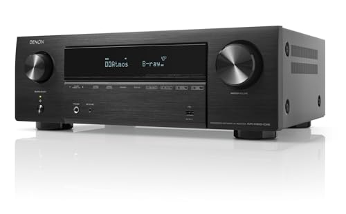 Denon AVR-X1800HDAB 7.2-Kanal AV-Receiver, HiFi Verstärker mit Dolby Atmos, DTS:X, 6 HDMI Eingänge und 1 Ausgang, 8K HDMI, Bluetooth, WLAN, AirPlay 2, HEOS Multiroom, Alexa kompatibel