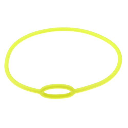 Sharplace Silikonhalter für Atemregler, Halskettenhalter für Atemregler, Zubehör für Tauchanschlüsse, passend für eine Vielzahl von Tauchausrüstungen, Gelb(62CM)