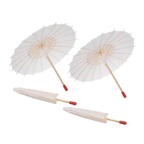 Beaupretty 4 Stück DIY Ölpapier Regenschirm Zubehör Leere für Kreative Bastelprojekte Kinderaufführungen