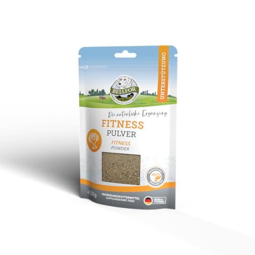 Bellfor Fitness Pulver für Hunde 250 g, natürliches Proteinpulver für Hunde als Nahrungsergänzung, Muskelerhaltend Dank wichtiger Aminosäuren, Insekten Pulver für Muskelaufbau Hund