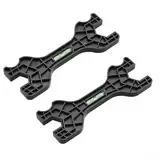 Multifunktionaler Doppelschlüssel Für Wasserhähne Mit Wasserwaage - Badezimmer Werkzeug Aus Kunststoff - Schwarz - 190X70mm - Für Rohre, Armaturen, WC - 2 Stück