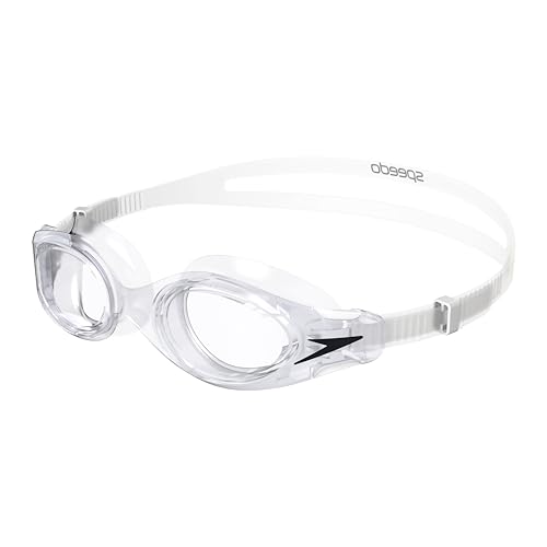 Speedo Hydrosity 2.0 Schwimmbrille Anti-Beschlag Wasserdicht für Unisex Erwachsene, Transparent/Weiß, ONESZ