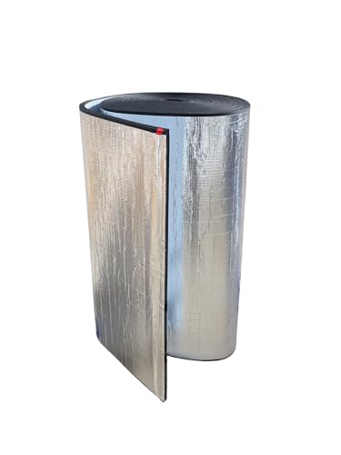 ArmaFlex Duct Plus ALU Selbstklebende Isolierrollen Kautschuk Matte B-s3, d0 Dämmmatten Dämmung Isolierung (ARMAFLEX DUCT PLUS ALU, 19mm - 1m x 1m)