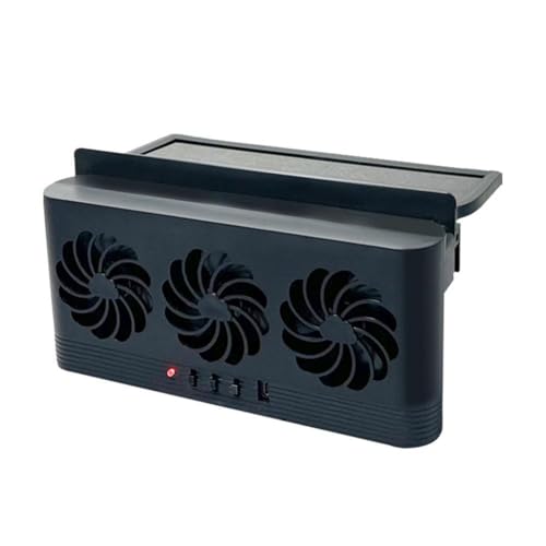 3-in-1 Solar-Auto-Lüfter, Autokühlung, Abgas-Rauchventilator, energiesparend, Auto für Sommerventilator, universal, J8q4, Fenstermontage