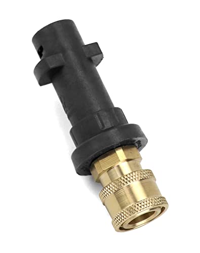 QWORK Hochdruckreiniger Adapter, 1/4" Messing Schnellkupplung, Geeignet für Hochdruckreinigern der Kärcher K-Serie K2, K3, K4, K5, K6, K7