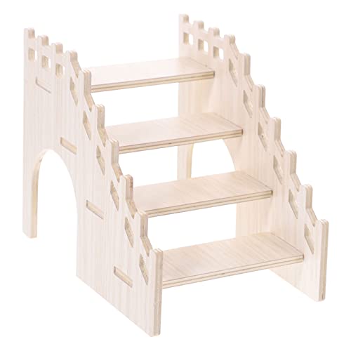 BUGUUYO Holzleiter für Hamster und Kleintiere Einstellbare Kletterleiter für Chinchillas Ratten und Mäuse Multifunktionales für Hamsterkäfige und Haustierunterkünfte
