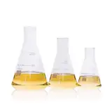 ULAB Scientific UEF1022 Erlenmeyer Flaschen Set, 3 Größen, 250 ml, 500 ml, 1000 ml, 3,3 Borosilikatglas mit aufgedruckter Graduierung