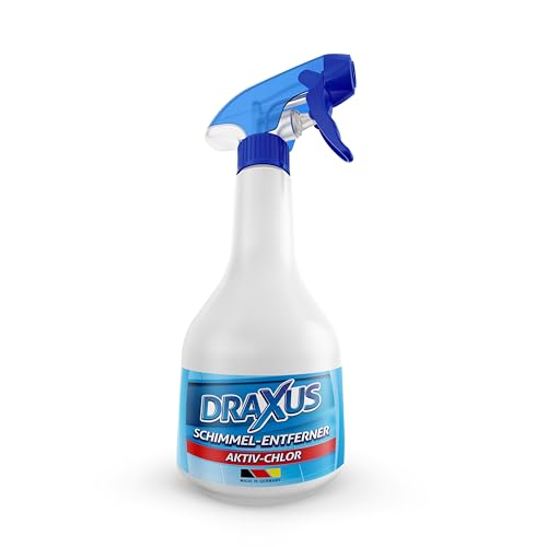 DRAXUS Profi Schimmelentferner mit innovativem Hafteffekt I Extra starkes Schimmelspray für Wand, Bad, Silikonfugen & mehr I Entfernt Schimmel hocheffektiv (Aktiv-Chlor) 500 ml