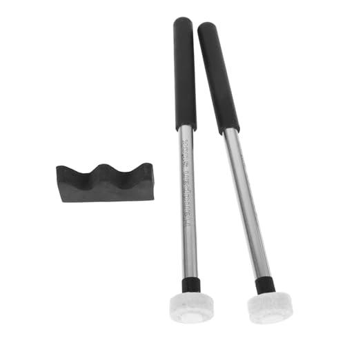 2Stücke Metallgriff Filzkopf Drumsticks für Zungentrommel Schlagzeugzubehör für Erwachsene Musikinstrumente Einfach zu Warten