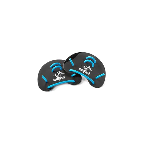 sailfish® Finger Paddles Schwimmen | Kompakte Handpaddel zur Technik- & Kraftentwicklung | Trainingshilfe zur Stärkung der Unterarme & Finger | Verstellbare Gummiriemen | Schwimmzubehör Triathlon