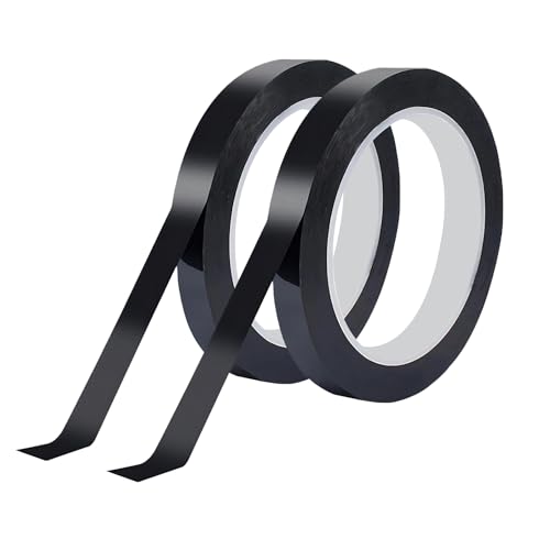 Qrity 2 Stück Isolierband Wasserdichtes Klebeband, 10mm x 66m Kabelbaum Klebeband, Klebebänder zum Basteln, Elektrisches Klebeband, Schwarz