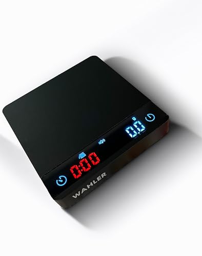 WAHLER® kaffeewaage#2 I Baristawaage mit auto Timer I Barista Waage klein | Espresso Waage Siebträger I Pour Over Waage mini I USB -C I Metall