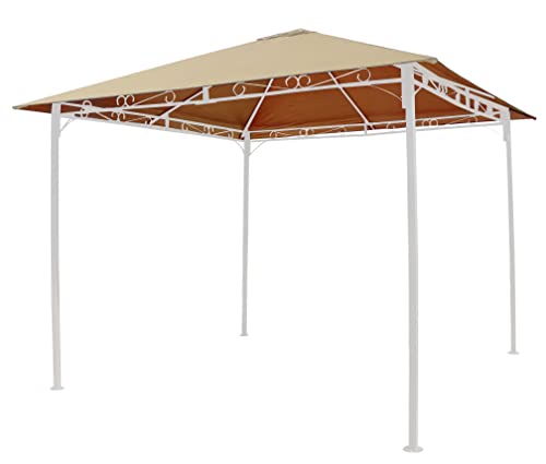 GRASEKAMP Qualität seit 1972 Universal Ersatzdach 293 x 293 cm Polyester Beige mit UV Schutz, wasserabweisend
