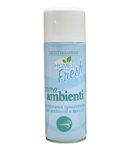 HOME PRO MEDITerranenan Deo Fresh Desinfektionsspray, Raumduft, Textilien, Geruchsentferner für Schrank und Schubladen, Geruchsentferner für Auto, Kleidung, 2 x 400 ml