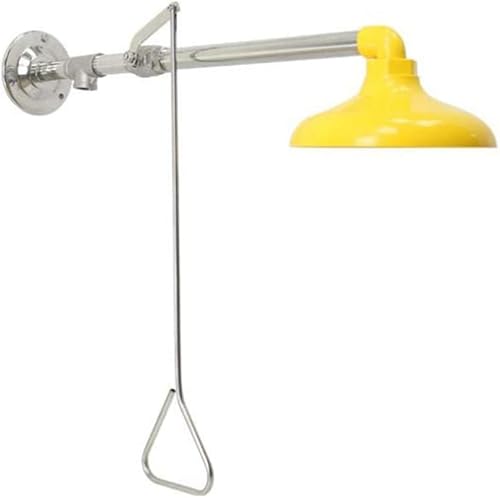 Notfall-Duschstation mit horizontaler Halterung, kompatibel mit Augenspülstation, 75,7 l/min Wasserdurchfluss