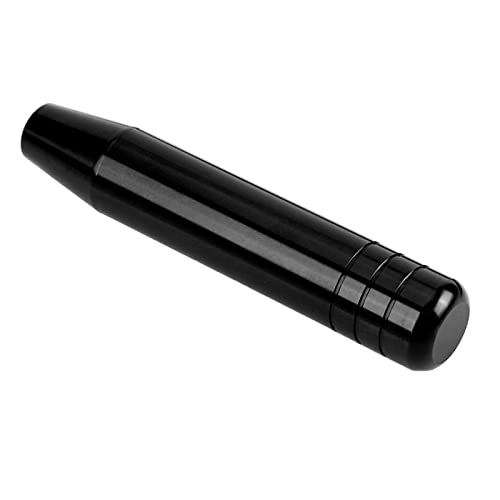 Universal Aluminiumlegierung Auto Schaltknauf Griff Schalthebel 18 Cm für Luxusfahrzeuge (Schwarz)