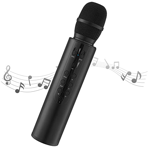 Aceshop Karaoke Drahtloses Mikrofon Tragbares Handheld-Bluetooth-Lautsprechermikrofon, Drahtlose Mikrofone Karaoke-Maschine Heim-KTV-Player Kompatibel mit Android- und iOS-Geräten für Party/Gesang