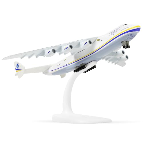 NUOTIE Antonov AN-225 Mriya 1/400 Diecast Metall Flugzeug Modellbausatz Militärtransport Flugzeugmodell mit Ständer für Sammlungen oder Geschenk (Ukrainische Malerei)