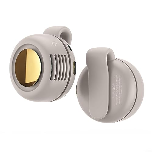Hängender Taillenventilator, tragbarer persönlicher Ventilator unter dem Hemd, USB-Aufladung, Taillenclip-Ventilator, kleiner Zyklon-Ventilator ohne Flügel, weiß