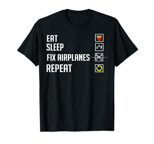 Flugzeugmechaniker Flugzeugwartungstechniker Ingenieur T-Shirt